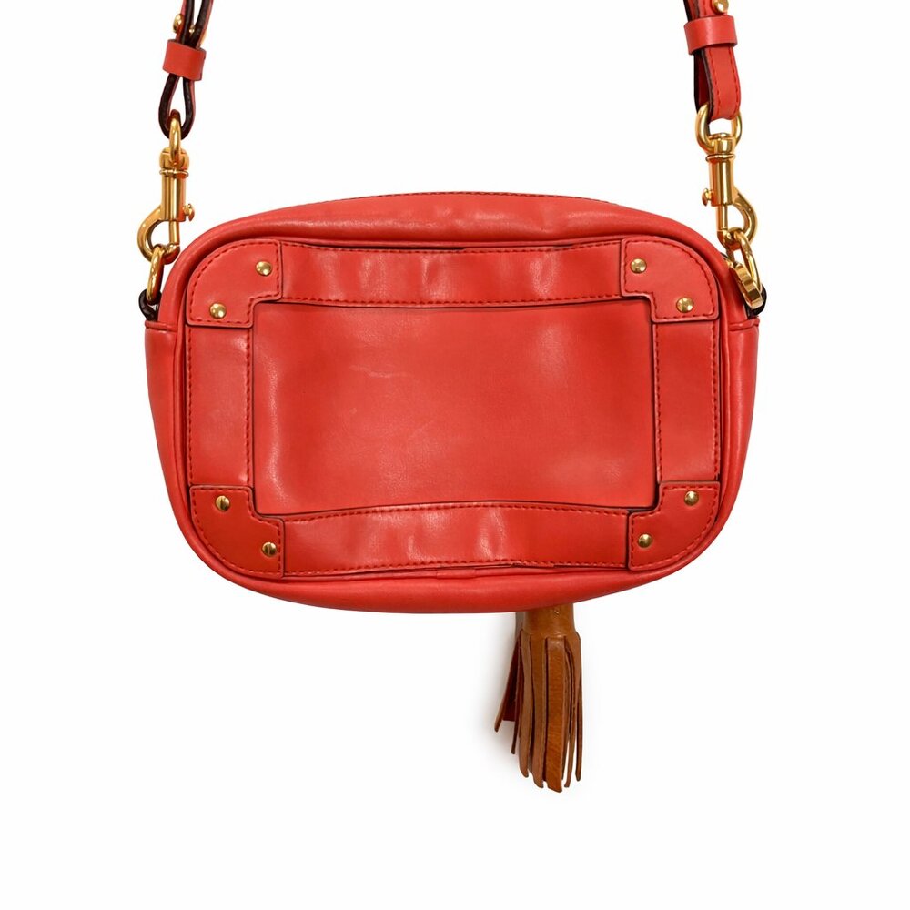 Chloé Vintage Y2K Tassel Camera Bag – Coral Leather Shoulder Crossbody - Picture 5 of 5